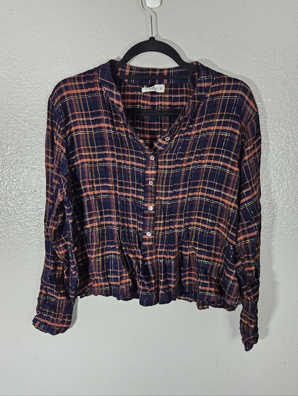 Natural Life Plaid Flannel Size M - Picture 3 of 11